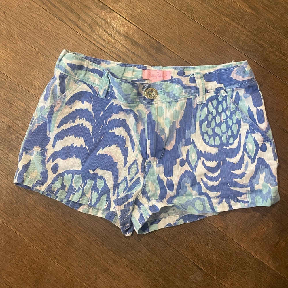 Girls Lilly Pulitzer size 5 Callan Tropi Call Me Serene Shorts